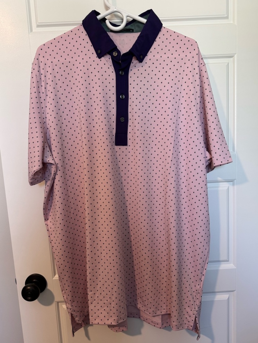 NWT Greyson Men’s Performance Golf Polo, Poly Blend, Lavender/Purple, Size XL